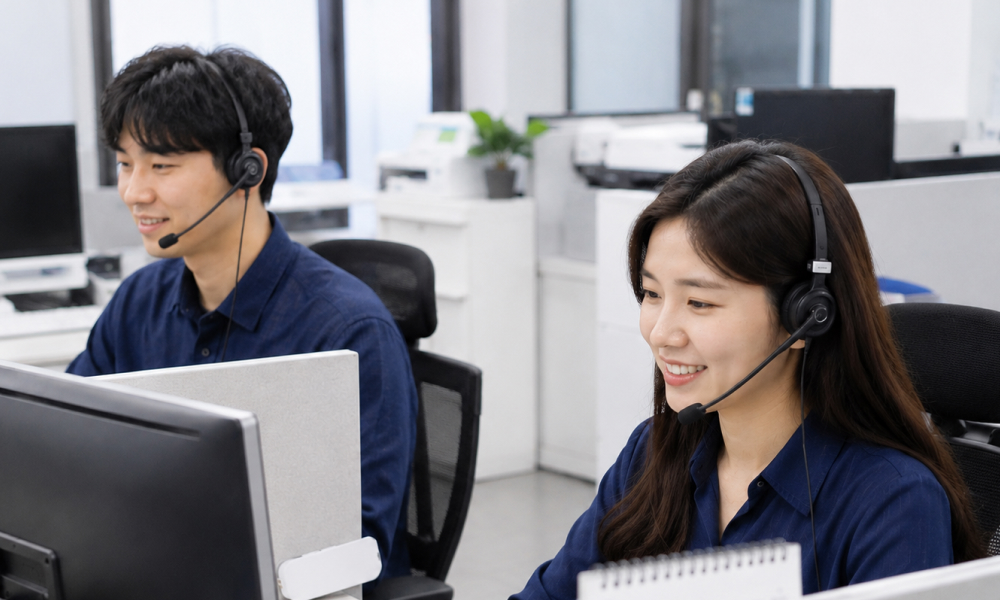 무리한 권유 없는 전문 상담사의 매장 인터넷 컨설팅 안내 이미지