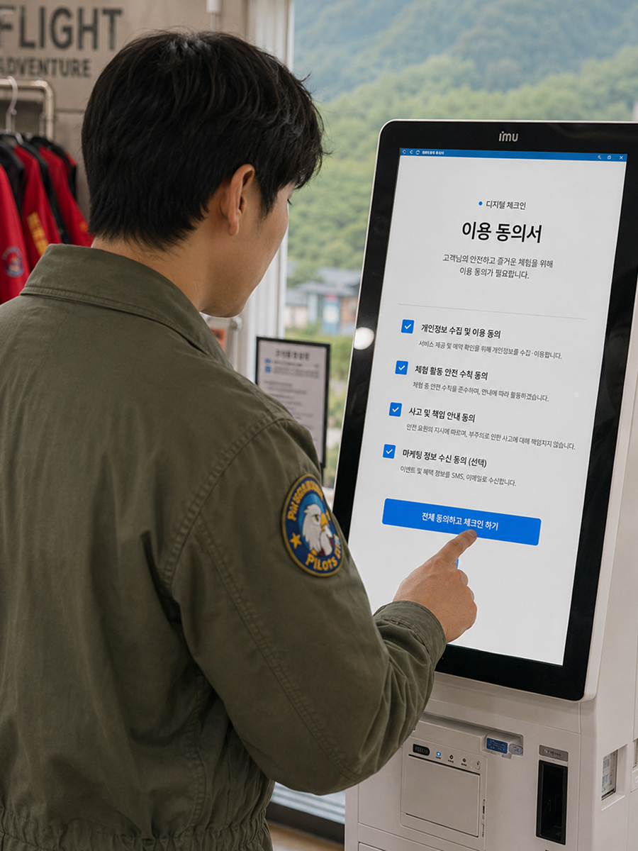 도입 후 - 키오스크에서 간편 작성